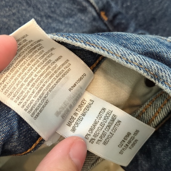 Agolde Fusion Classic Blue Organic Cotton Women's Relaxed Fit Jeans Sz 33 - Picture 12 of 12